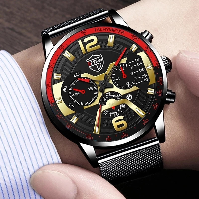 RELOGIO COM PULSEIRA LUXO
