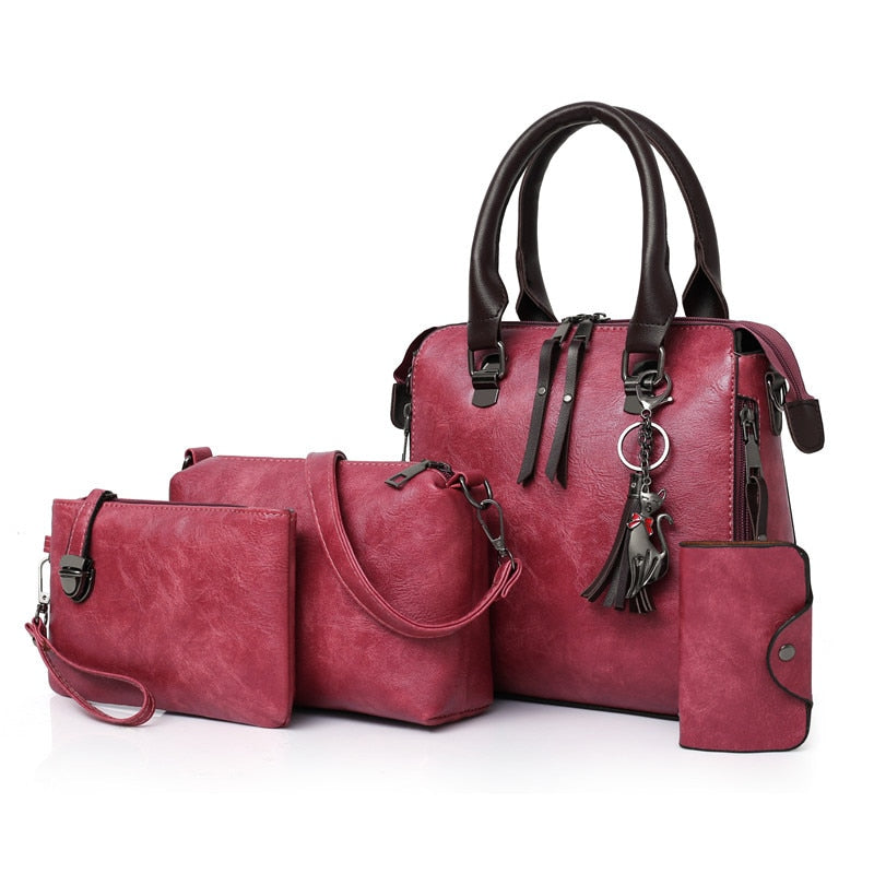 CONJUNTO BOLSAS COURO PU PRIMER