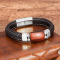 BRACELETE COURO CHARM MASCULINO