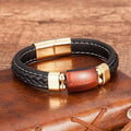 BRACELETE COURO CHARM MASCULINO